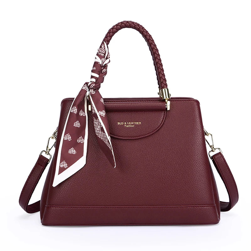 Bolsos de hombro y bandoleras de lujo de diseñador para mujer. Bolsos de mujer con asa tejida y bufanda de piel sintética de alta calidad. Bolsos de mano informales tipo tote.