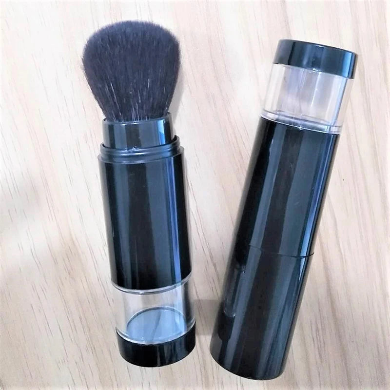 Brochas de maquillaje para rostro, base de maquillaje, polvos, colorete, brocha de maquillaje portátil de viaje, almacenamiento de polvos cosméticos, herramienta de belleza