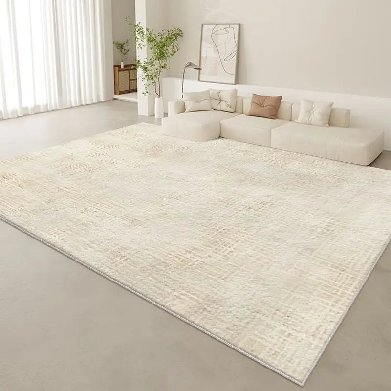 Alfombra elegante y sencilla para sala de estar, de fácil mantenimiento, resistente a la suciedad, con textura de terciopelo grueso y duradera. Alfombra para el hogar.