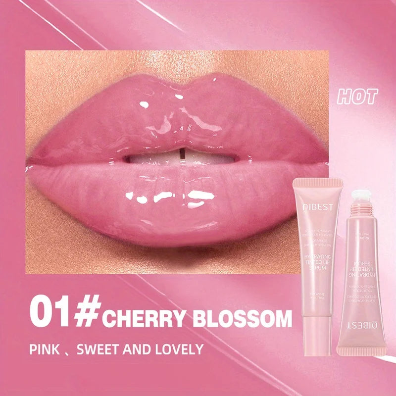 Brillo labial de color, líquido hidratante y humectante, bálsamo labial ligero y brillante, brillo labial hidratante a base de agua.