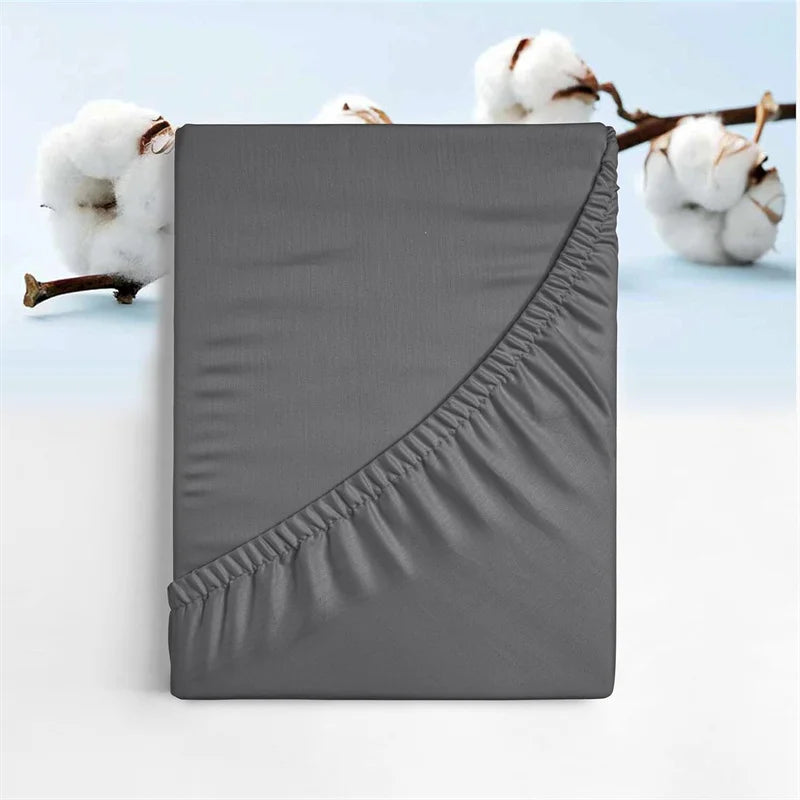 Sábana bajera ajustable 100% algodón con banda elástica antideslizante para colchón de 140/160/180/200 cm, apta para camas individuales, dobles, queen y king.