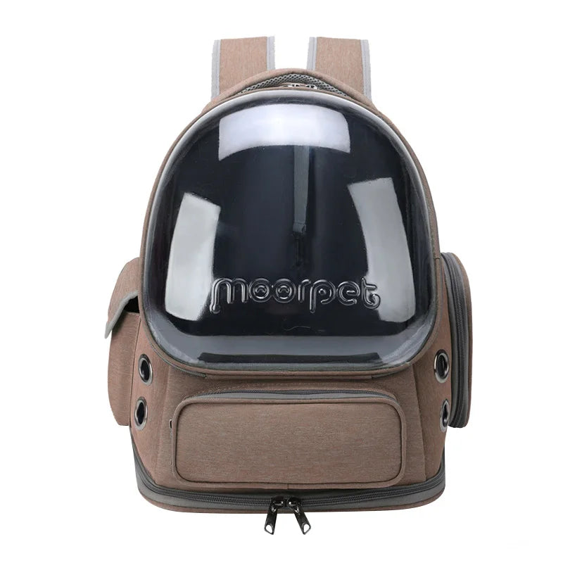 Bolsa transportadora transparente para gatos, mochila de viaje para exteriores para gatos y perros pequeños, bolsa de transporte transpirable para gatos, suministros para mascotas
