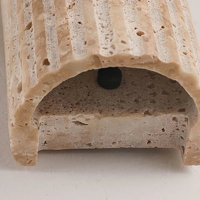 Lámpara de pared de piedra natural Wabi Sabi para sala de estar, dormitorio, escaleras, pasillo, decoración artística de interiores, aplique de pared para el hogar, apliques de mesilla de noche.