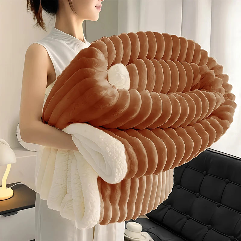 1 manta de forro polar Sherpa con peso - Suave, cálida, ideal para dormitorio, residencia estudiantil, coche, sofá y viajes, 3,5 kg.