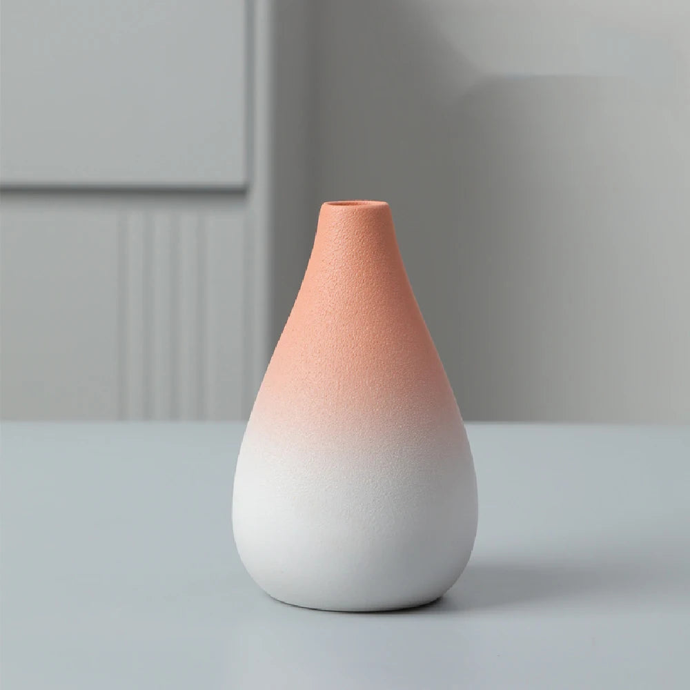 Jarrón pequeño de cerámica para flores, decoración del hogar, artesanías, adorno de mesa, sencillez, decoración de estilo japonés.