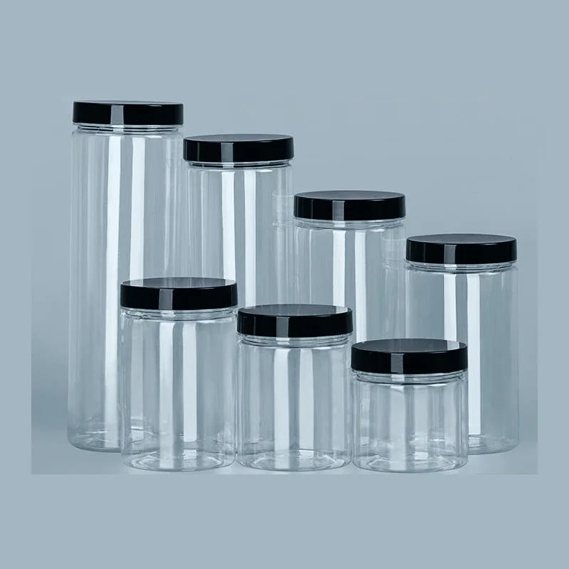 Lata transparente sellada con tapa, a prueba de olores de alimentos, envase de almacenamiento, botella para granos de café, condimentos, accesorios de cocina
