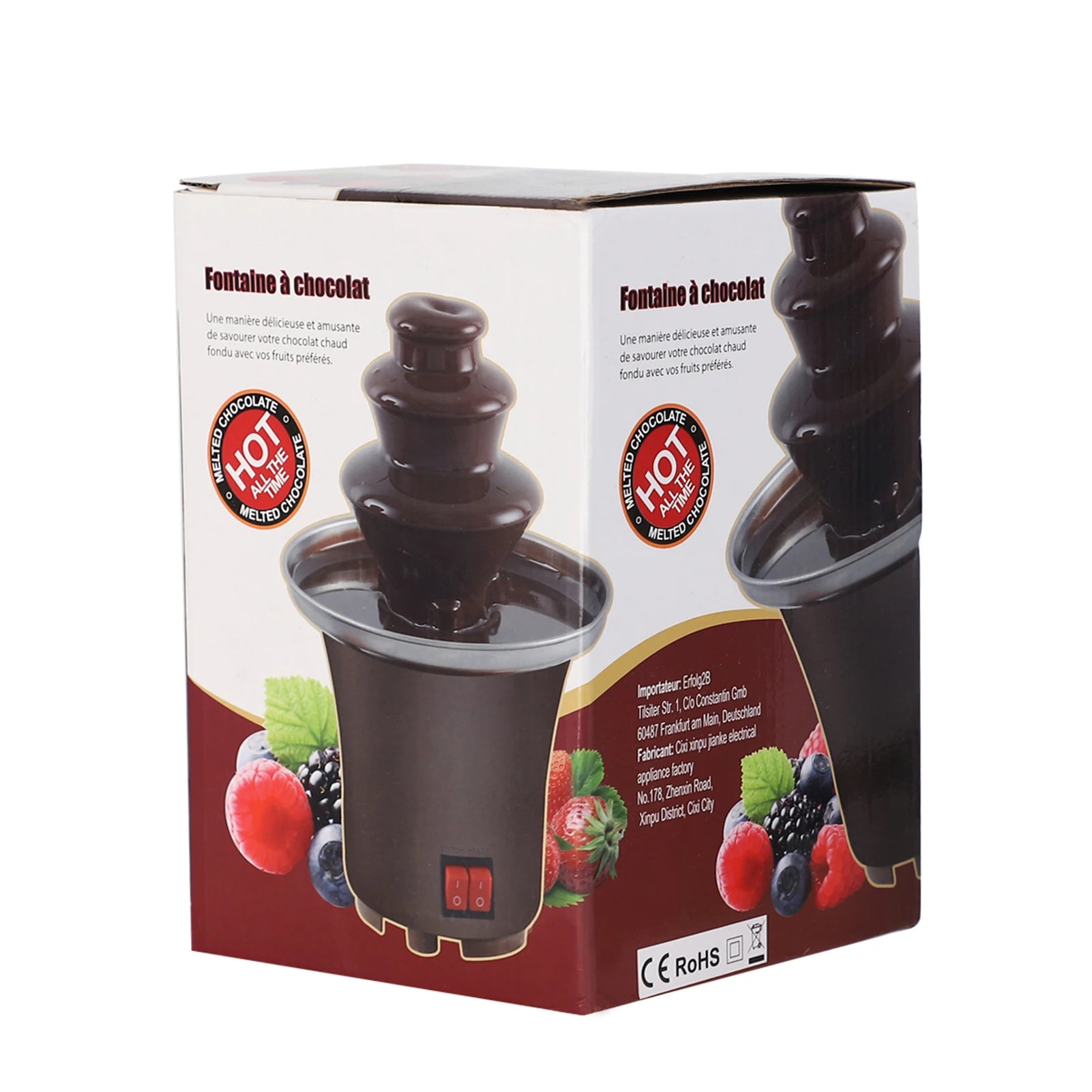 Fuente de chocolate doméstica de tres niveles, fondue de chocolate fundido, máquina de lava de chocolate para derretir chocolate, torre de chocolate,