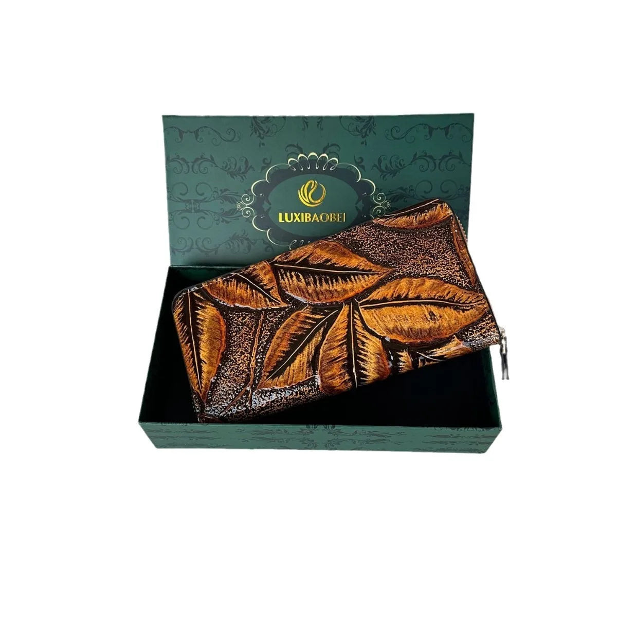 Cartera larga de lujo de diseño vintage, estilo bohemio, versátil, tarjetero, cartera multifuncional para mujer, estuche portátil para tarjetas.