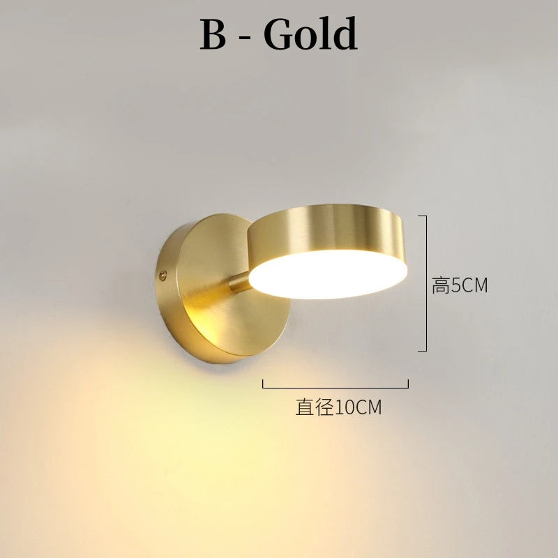 Mini lámpara de pared LED recargable con interruptor moderno, luces nocturnas, foco de lectura, lámpara de mesita de noche para dormitorio, iluminación decorativa, aplique de pared