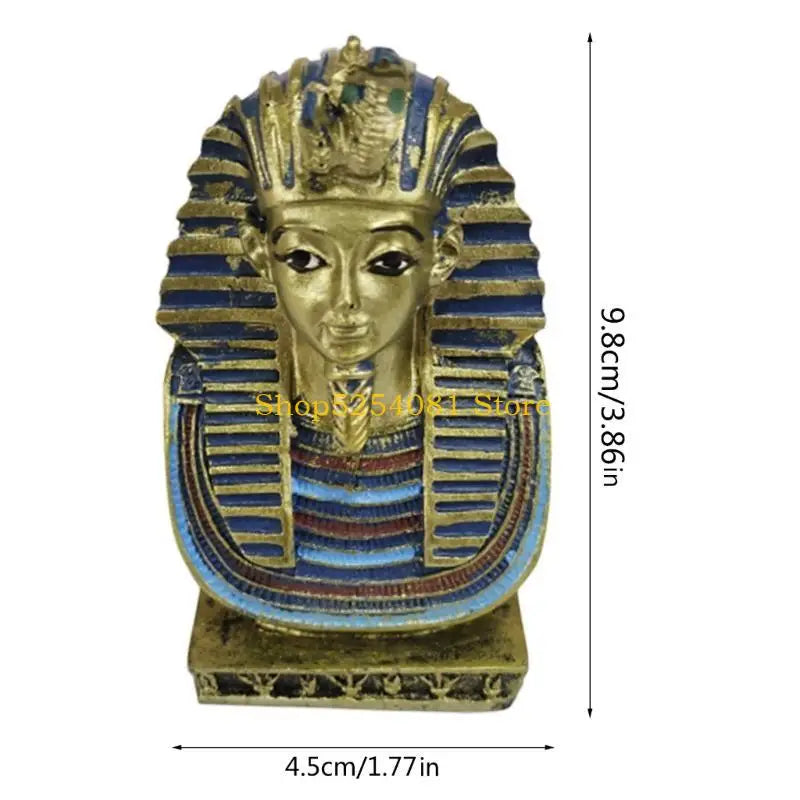 Figura de resina estilo retro de Cleopatra, faraona y ataúd del antiguo Egipto de AXYC.