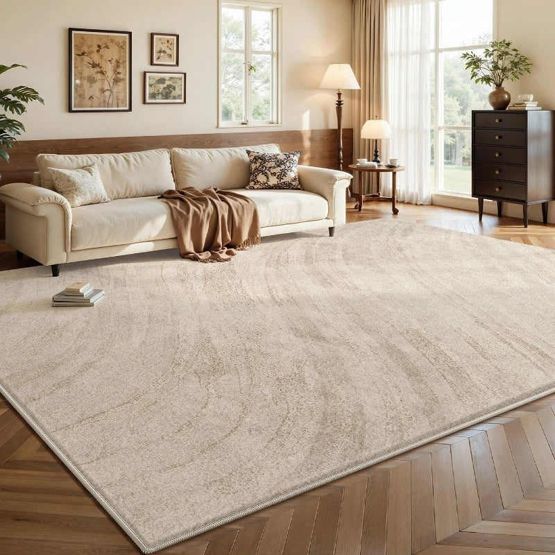 Alfombra de gran tamaño para sala de estar, alfombra gruesa y mullida de estilo moderno para dormitorio, alfombra suave y esponjosa para estudio, alfombra lavable para el hogar.