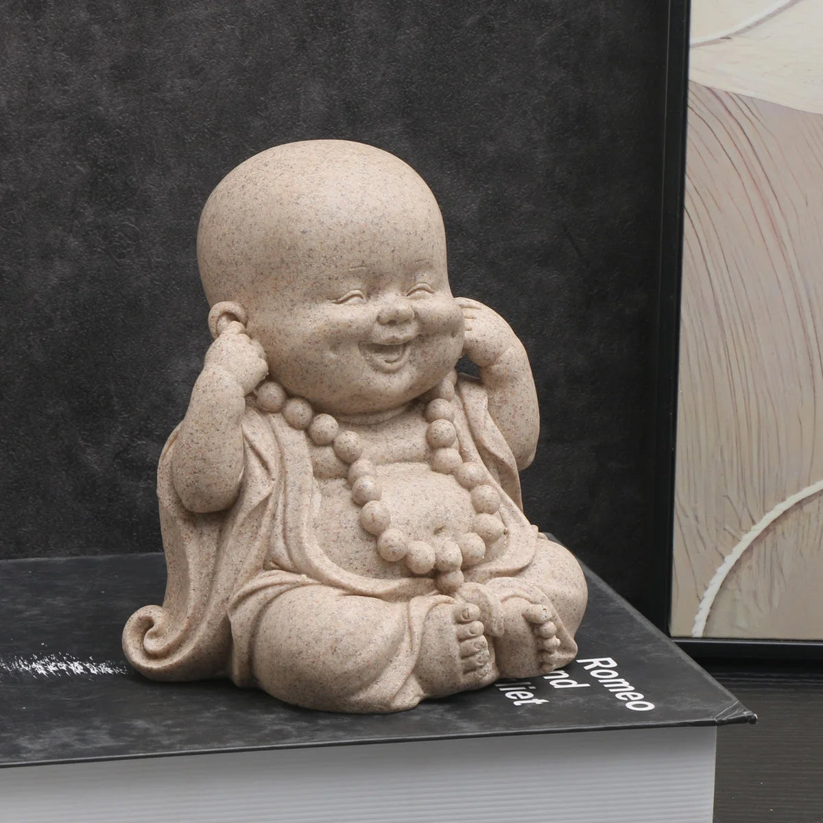 Figura de monje de inspiración zen: encantadoras figuras de resina para la decoración de micro paisajes.