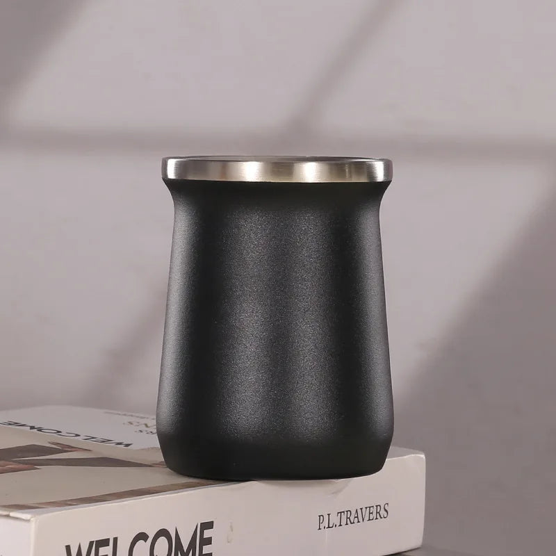 Mate de doble pared con diseño creativo de Sudamérica, termo de 240 ml (8 oz) para  mate.