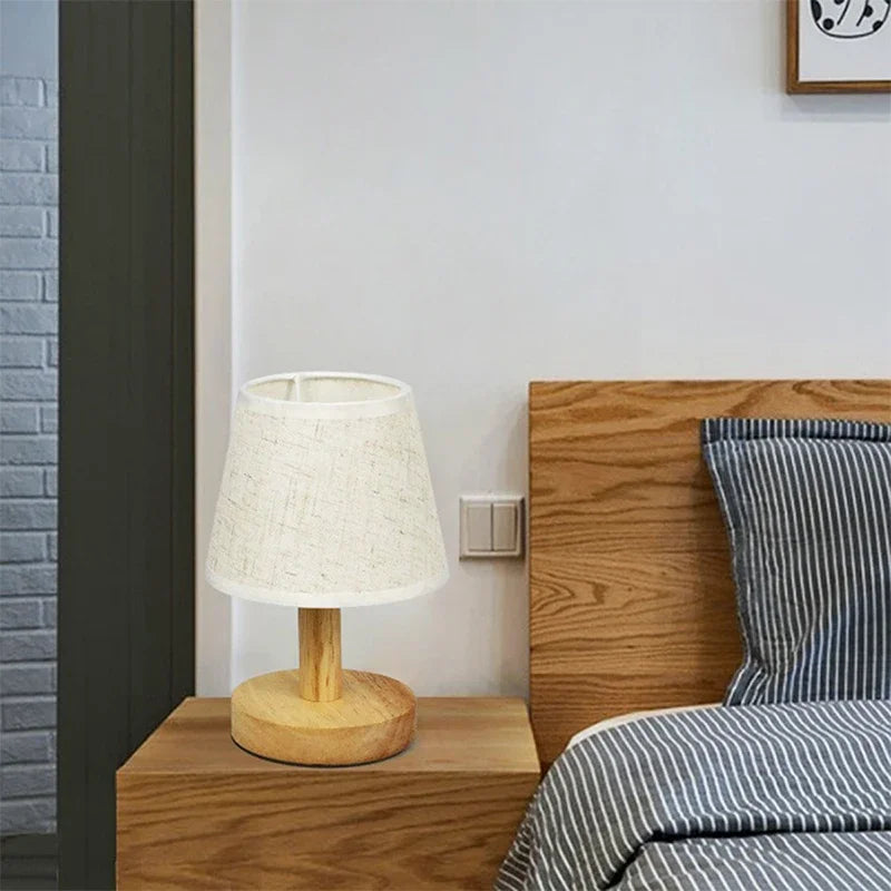 Lámpara de mesa LED, luminaria de iluminación interior para sala de estar, dormitorio, mesita de noche, decoración de escritorio, estilo retro japonés.