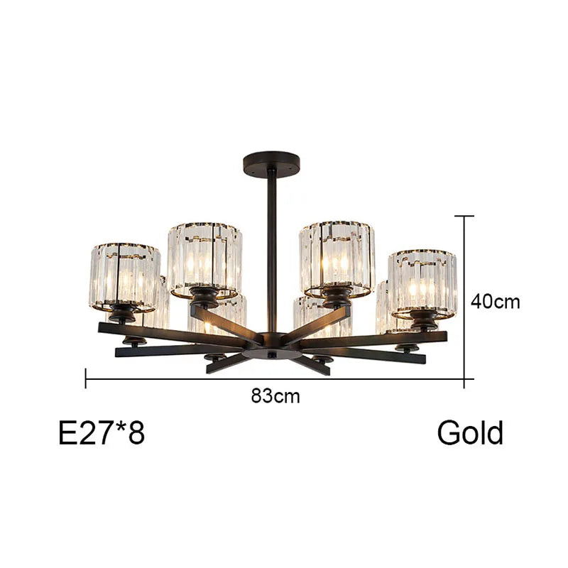 Decoración moderna minimalista para sala de estar: lámpara de araña redonda negra geométrica LED colgante para interiores.