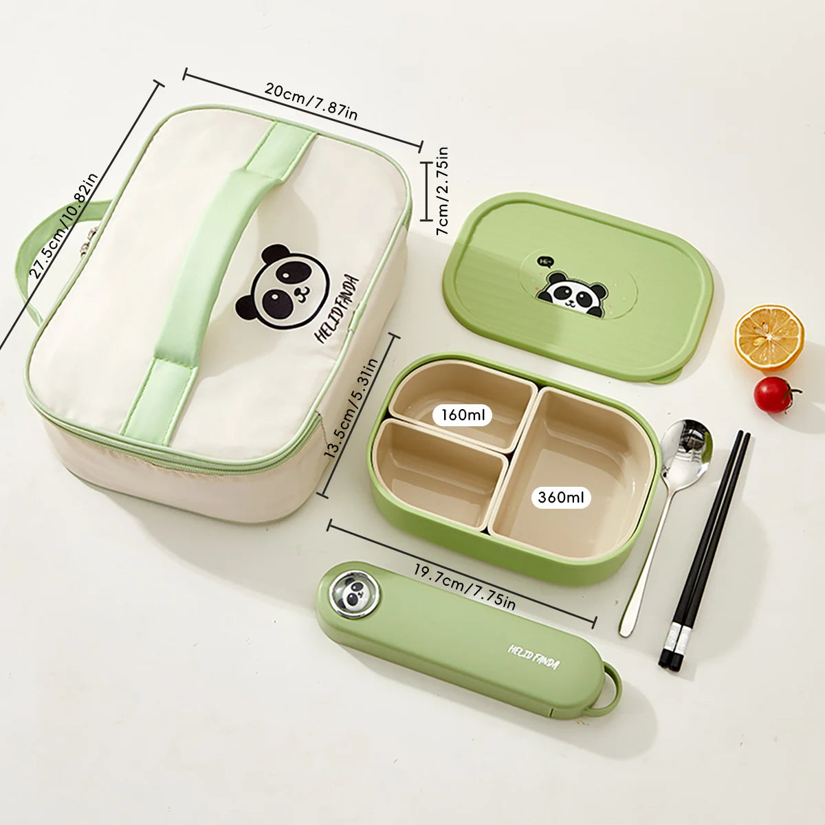 WORTHBUY Tupper de Almuerzo de Plástico para Microondas con 3 Rejillas, Caja Bento de Frutas Portátil y Desmontable, Contenedor de Comida Apilable para Escuela y Oficina