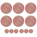 12 manteles individuales redondos trenzados lavables, antideslizantes, para mesa, vajilla, cuencos, decoración para el hogar y la cocina, posavasos.