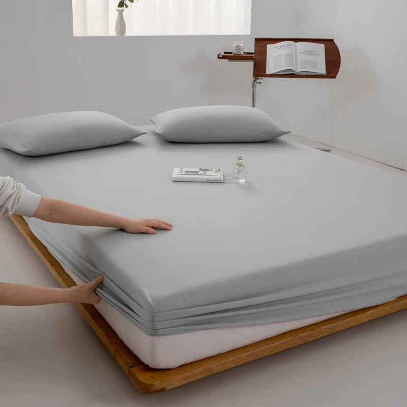 Sábana bajera ajustable 100% algodón con banda elástica antideslizante para colchón de 140/160/180/200 cm, apta para camas individuales, dobles, queen y king.