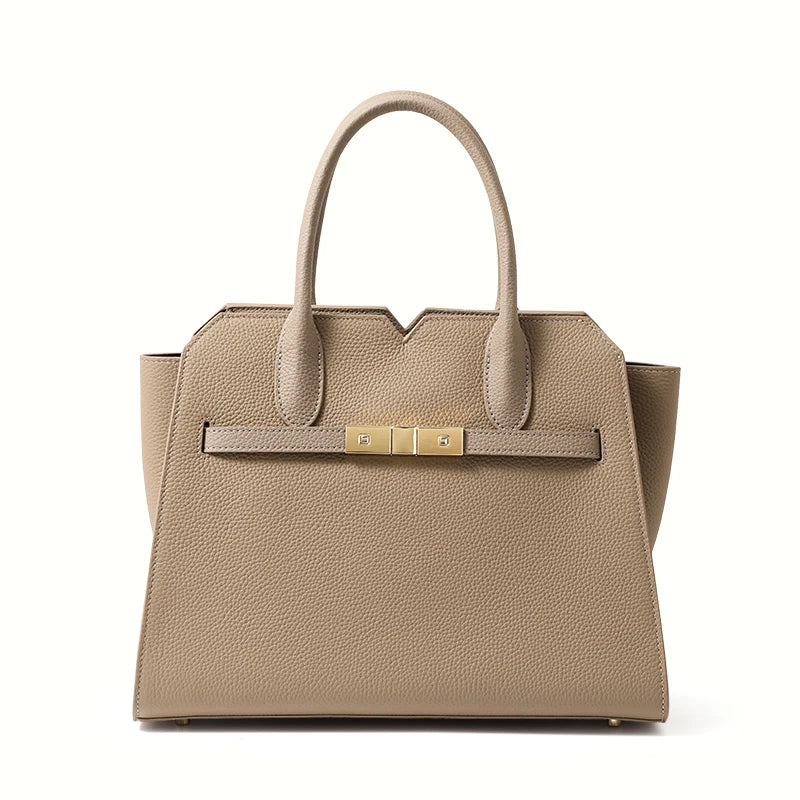 Bolso Birkin de lujo ligero de piel auténtica para mujer: nuevo estilo, gran capacidad, para llevar al hombro o en la mano.