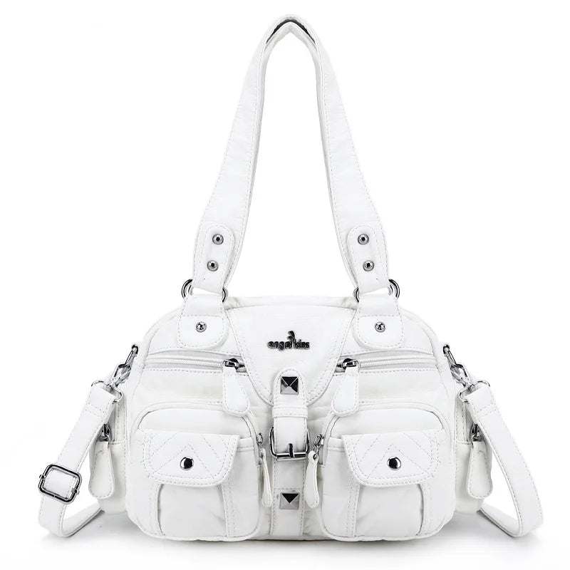 Bolsos de mano Angel Kiss para mujer, bolso tipo cartera con asa superior, bolso de hombro de PU, paquete de empanadillas, regalos, bolsos de hombro, bolso para teléfono y dinero
