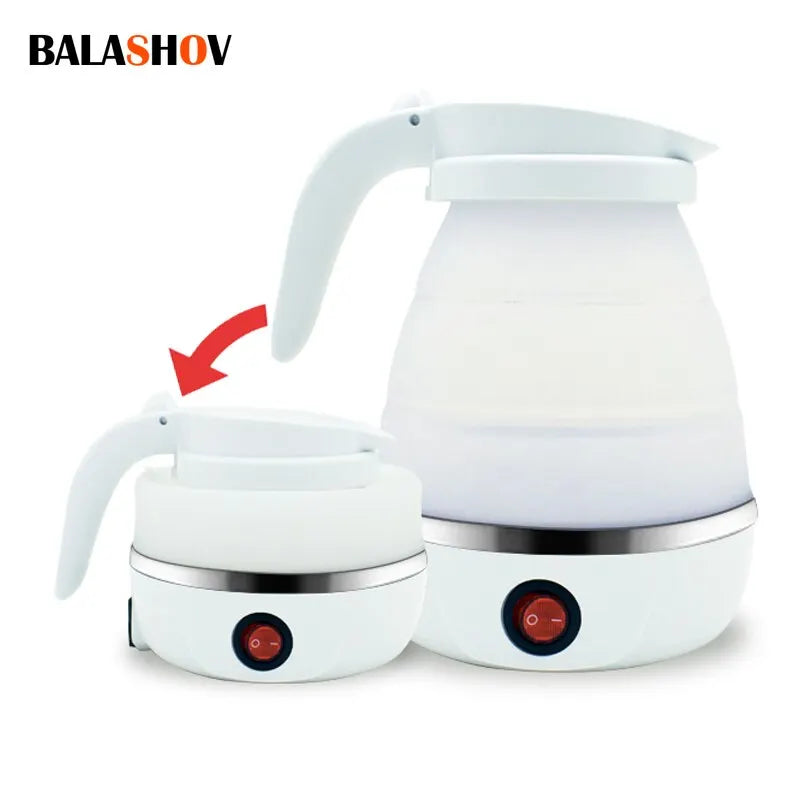 Tetera plegable y portátil con calentador de agua de 600 ml, hervidor eléctrico de agua para el hogar y viajes, 220 V, electrodoméstico de cocina, olla para hervir agua.