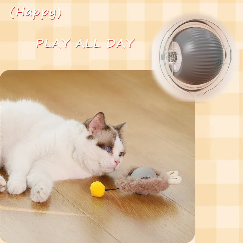 Juego de fundas para pelotas interactivas para gatos, rodadura rápida en bolsa, juguete para gatitos de escondite, juguete interactivo para gatos activado por movimiento, para interiores