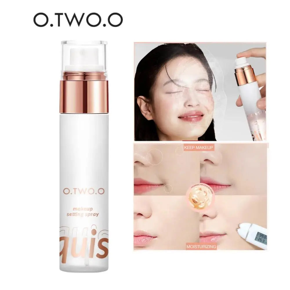 Spray fijador de maquillaje de larga duración. Bruma hidratante de acabado para el rostro. Formación instantánea de película. Fija el maquillaje durante todo el día.