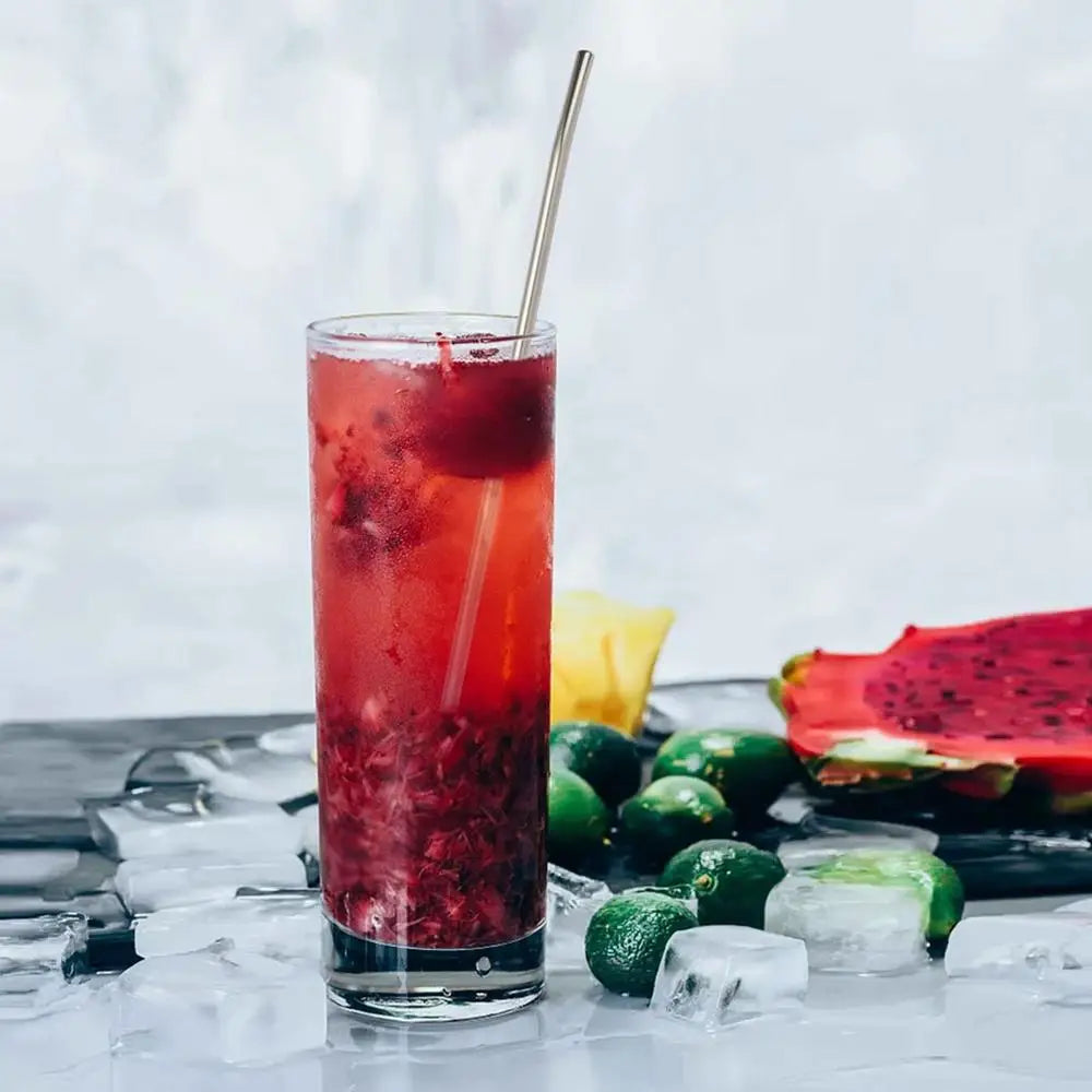Pajitas reutilizables para beber té, cuchara, filtro de té de yerba mate, bombilla, pajita de acero inoxidable para cóctel, cuchara, herramienta de bar de té #W0