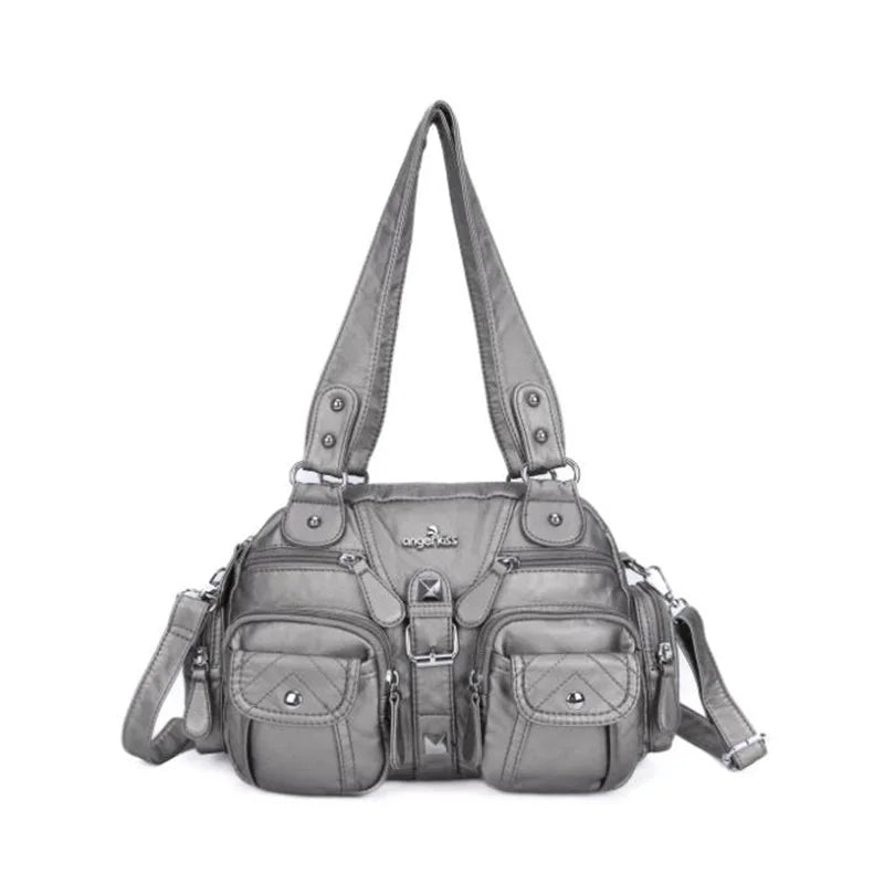 Bolsos de mano Angel Kiss para mujer, bolso tipo cartera con asa superior, bolso de hombro de PU, paquete de empanadillas, regalos, bolsos de hombro, bolso para teléfono y dinero