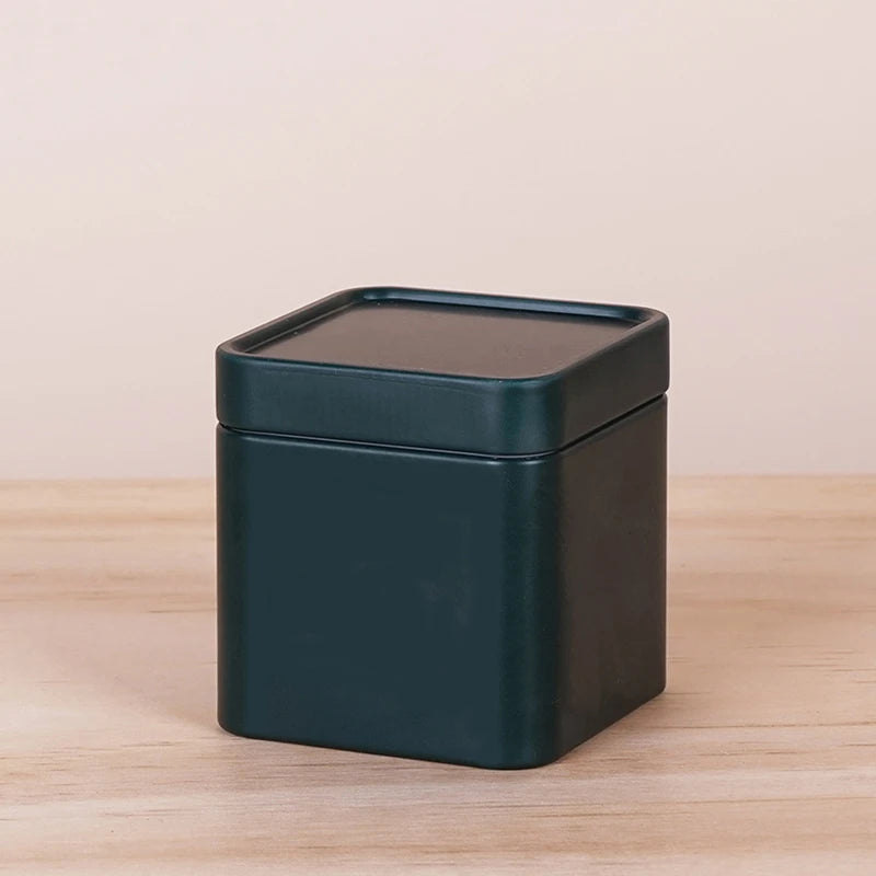 Caja metálica de acero inoxidable para té, mini recipiente portátil de viaje, tarro para azúcar, café, organizador, caja sellada para té, almacenamiento de cocina.