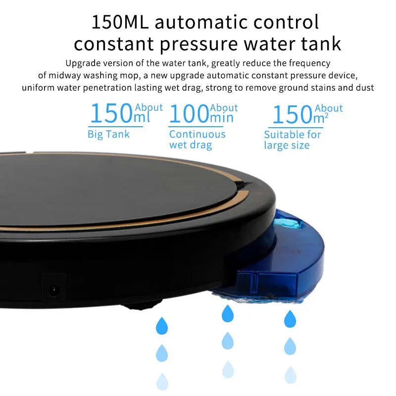Nuevo robot aspirador inalámbrico inteligente multifuncional, súper silencioso, con función de aspiración, fregado y humidificación para uso doméstico.