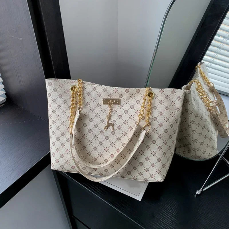 Bolso de hombro/axila de gran capacidad de piel sintética de alta calidad para mujer, ideal para el trabajo, estudiantes y viajes. Bolso de mano retro para mujer.