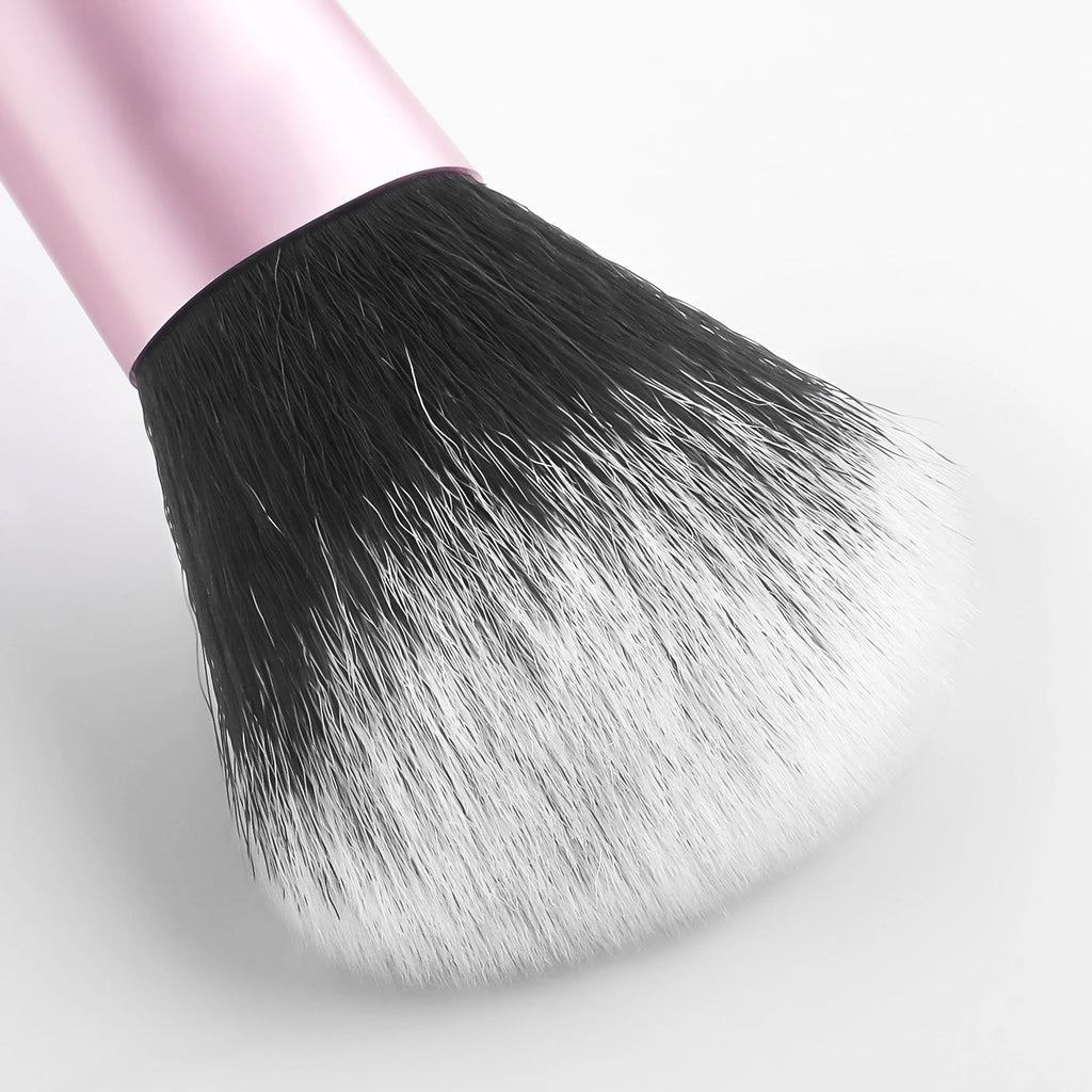 Set de 10 brochas de maquillaje, mini brochas de plástico con estuche, multifuncionales, para usar en casa o de viaje.