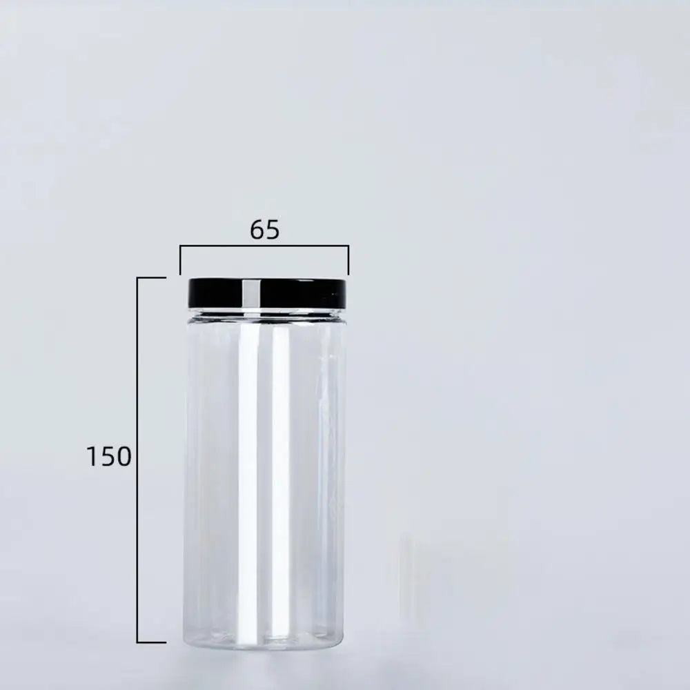 Lata transparente sellada con tapa, a prueba de olores de alimentos, envase de almacenamiento, botella para granos de café, condimentos, accesorios de cocina