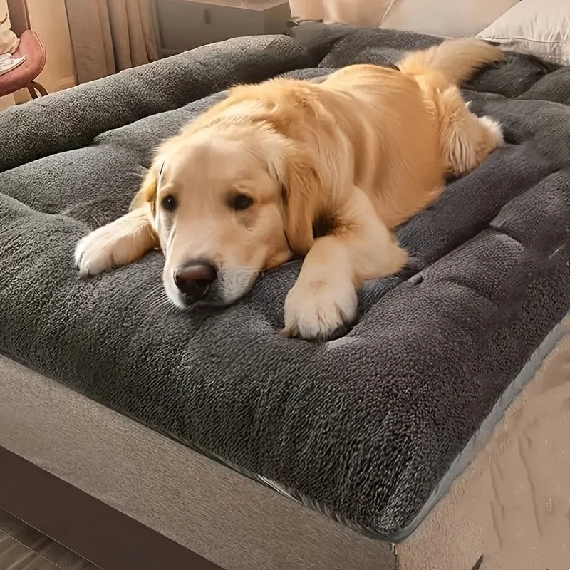 Cama de felpa extragrande para perros y gatos, sofá, colchoneta para jaula, alfombrilla de poliéster ultrasuave para mascotas de todos los tamaños, adorable sofá rectangular.