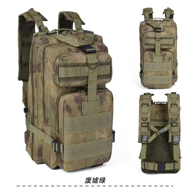 Mochila de senderismo de gran capacidad, multifuncional, para ciclismo al aire libre, táctica, ligera, de 3 piezas, para viajes.