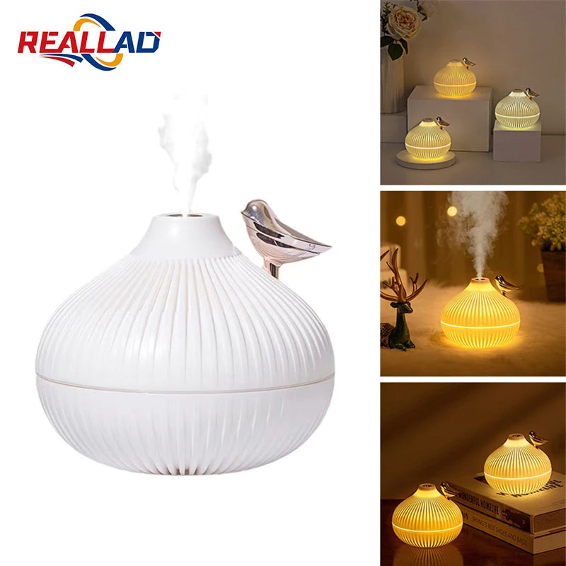 Humidificador portátil con aroma, diseño creativo en forma de cebolla, difusor de aire eléctrico USB, esencial para el coche, el hogar, el dormitorio y los viajes.