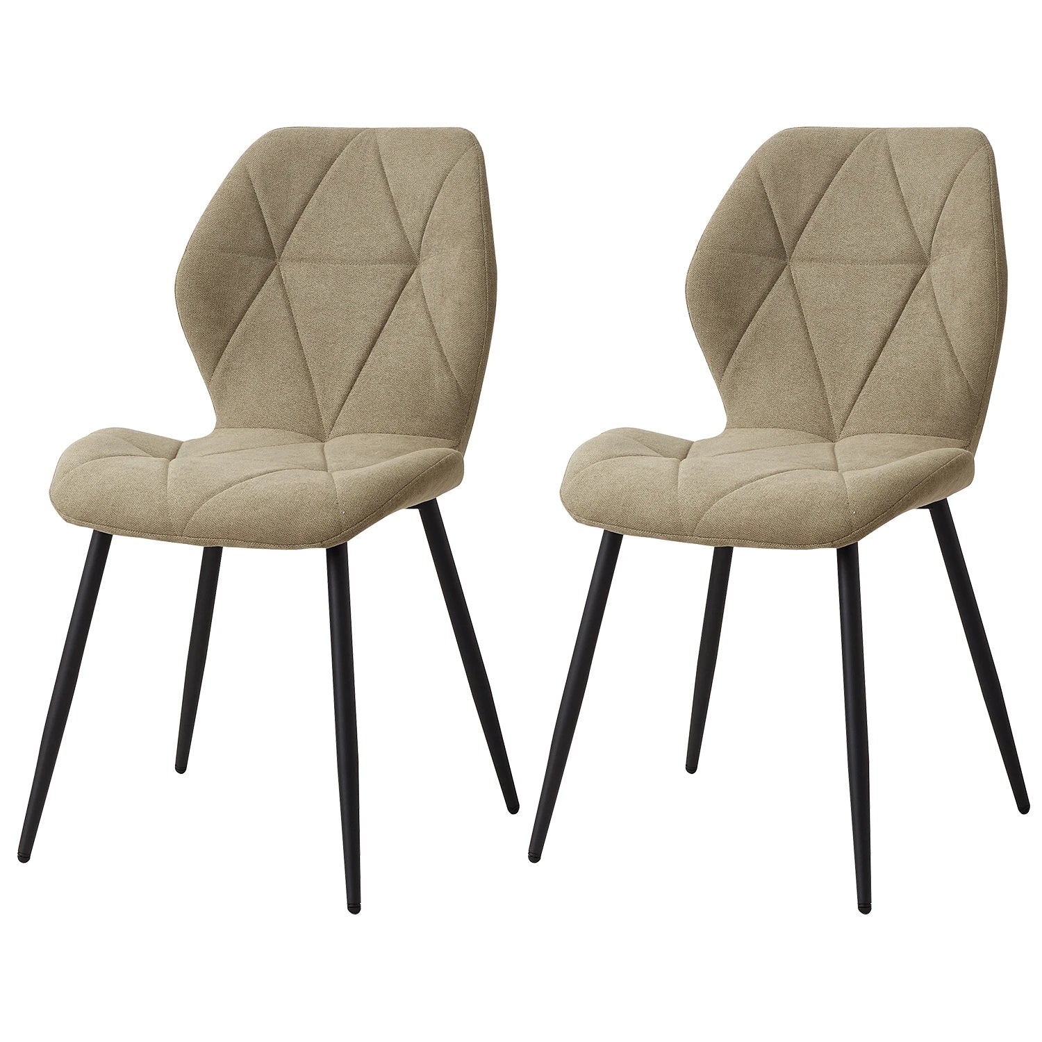 Juego de 2/4/6 sillas de comedor EGOONM, tapizadas en tela de lino acolchada, con patas de metal, ideales para balcón, restaurante o comedor.