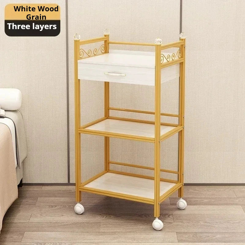 Beech Trolley Salon Hair Equipment Wheels Spa Beauty Furniture Machine Laser Black Roulette Storage Hairdressing Stainless Steel