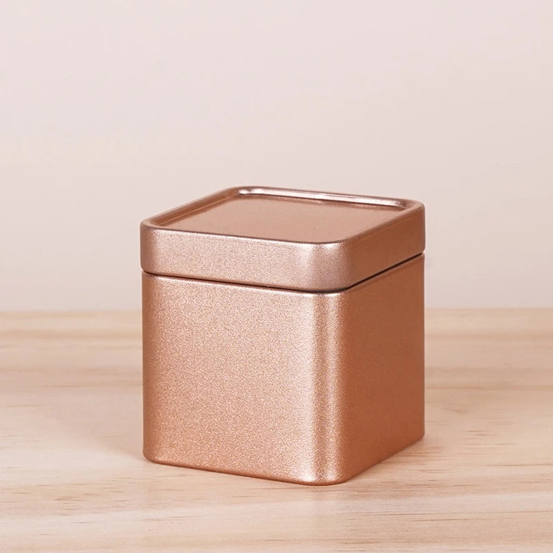 Caja metálica de acero inoxidable para té, mini recipiente portátil de viaje, tarro para azúcar, café, organizador, caja sellada para té, almacenamiento de cocina.