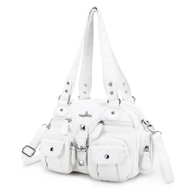 Bolsos de mano Angel Kiss para mujer, bolso tipo cartera con asa superior, bolso de hombro de PU, paquete de empanadillas, regalos, bolsos de hombro, bolso para teléfono y dinero
