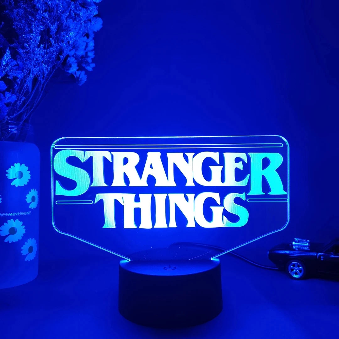 Lámpara de mesa acrílica con ilusión 3D de la serie Hot Stranger Night Light, decoración de escritorio, artículos geniales para tener, regalo de Navidad LED