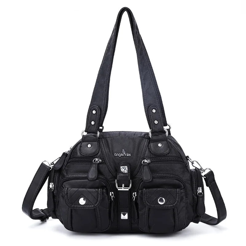 Bolsos de mano Angel Kiss para mujer, bolso tipo cartera con asa superior, bolso de hombro de PU, paquete de empanadillas, regalos, bolsos de hombro, bolso para teléfono y dinero