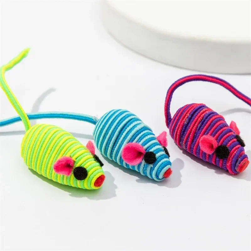 3 piezas de juguetes para gatos: ratón de juguete interactivo para masticar, atrapar y jugar. Suministros para mascotas.