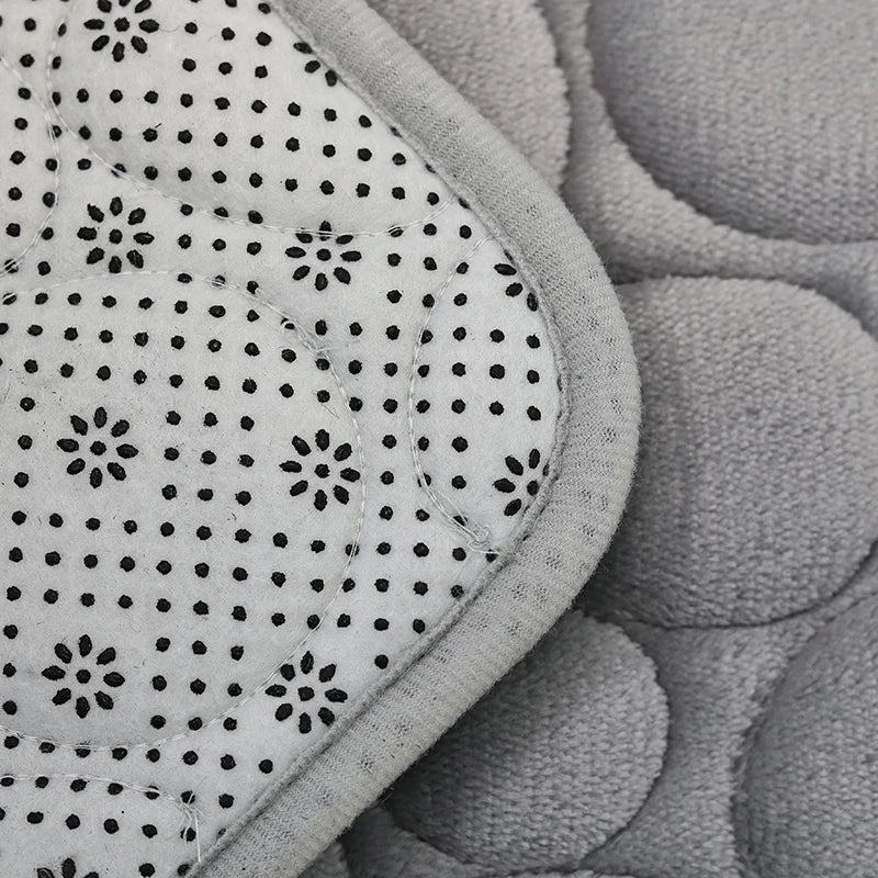 Juego de tres piezas: 1 juego de alfombras de baño sencillas, absorbentes de agua y antideslizantes con estampado de piedra, de color liso, cómodas y suaves.