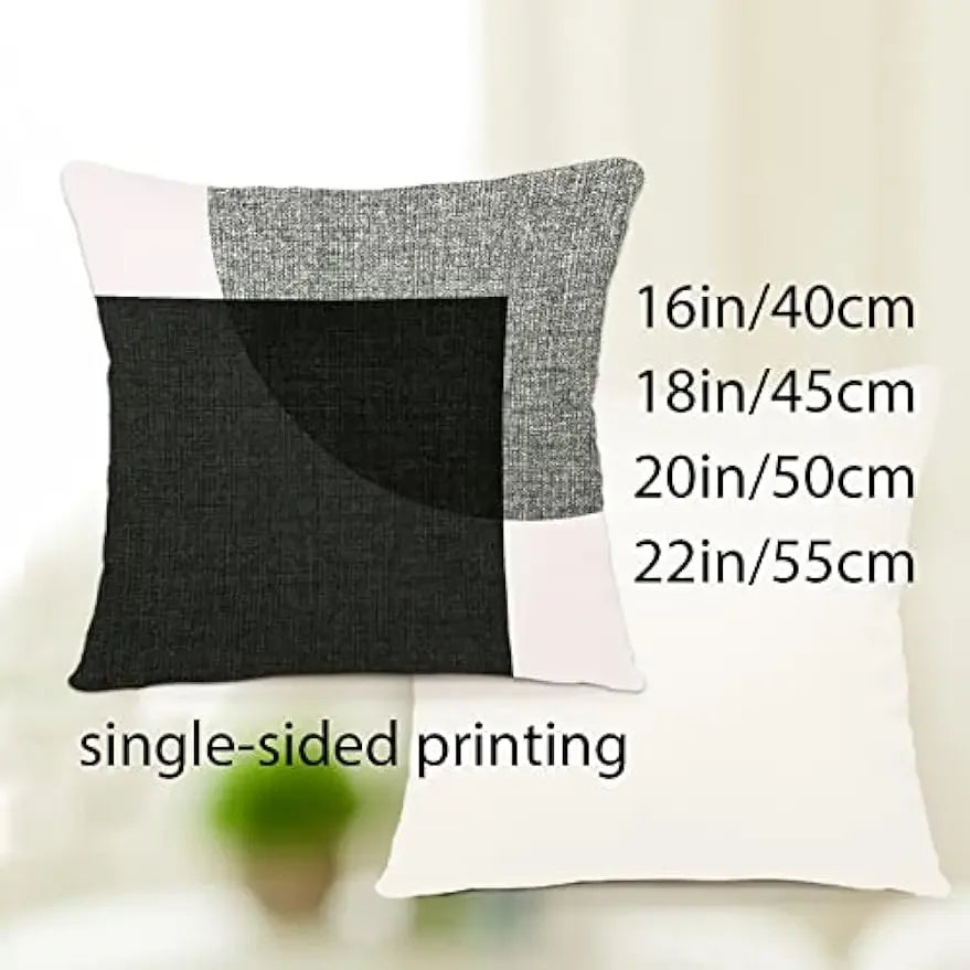 Funda de almohada negra con estampado geométrico para decoración del hogar, adecuada para sofá de oficina, sala de estar, jardín o coche.