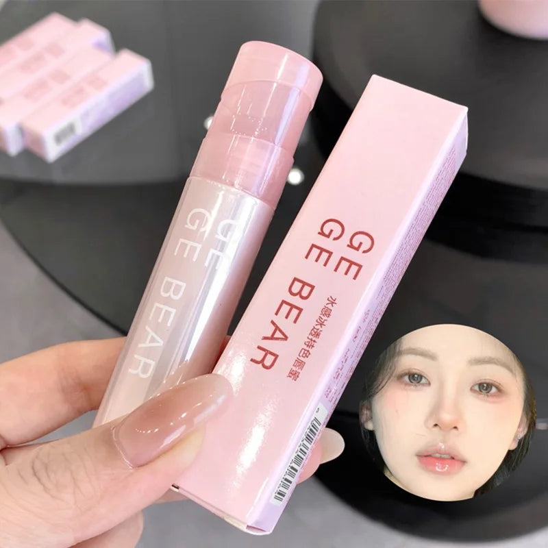 Brillo labial en gel Gege Bear Water: hidratante, brillo cristalino con color de larga duración y acabado natural.