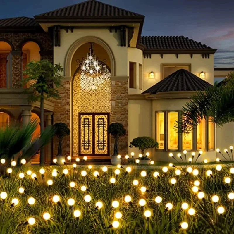 Luces solares tipo luciérnaga de 6/8/10 litros, impermeables, para decoración de exteriores, jardín y paisajes. Ideales para decoración festiva.
