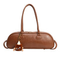 Bolsos de hombro de PU con cremallera y costuras sólidas, tipo baguette suave 2024, bolsos de alta calidad para mujer, bolsos de mano de gran capacidad para mujer.