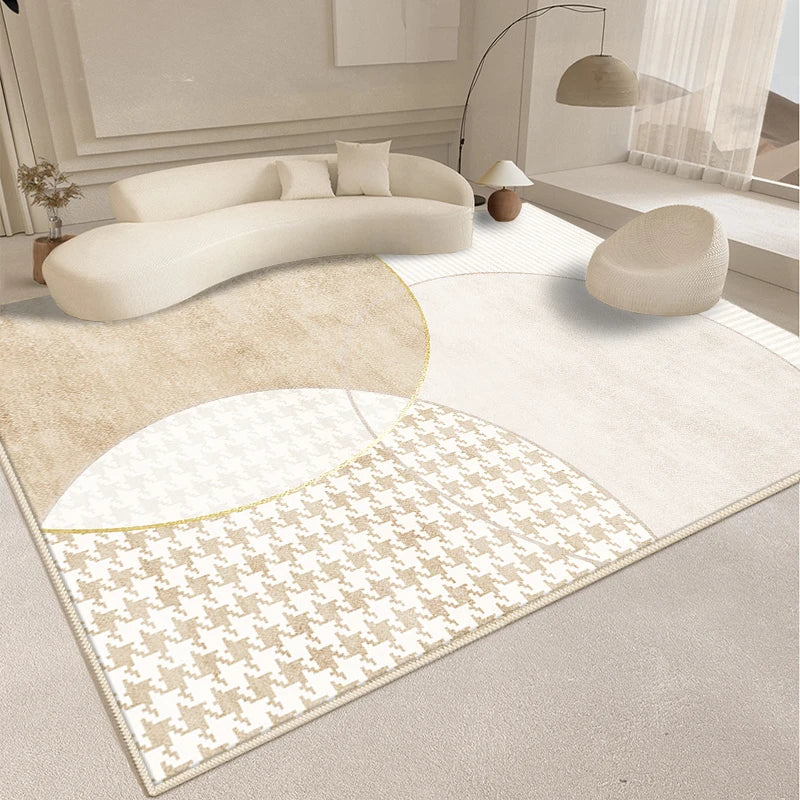 Alfombra de estilo moderno para sala de estar, alfombra mullida y suave para dormitorio, diseño abstracto, alfombra de felpa, alfombra gruesa para el hogar.